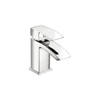 Scudo Descent Mini Mono Basin Mixer with Push Waste - Chrome