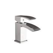 Scudo Descent Mono Basin Mixer with Push Waste - Chrome