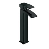 Scudo Descent Black Tall Mono Basin Mixer - Matt Black
