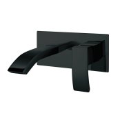 Scudo Descent Black Wall-Mounted Basin Mixer - Matt Black