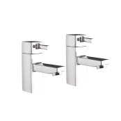Scudo Forme Basin Taps (Pair) - Chrome