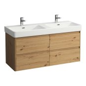 Laufen Base 2.0 1200 x 450mm 4 Drawer Double Vanity Unit (for Pro S Basin) - Wild Oak