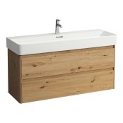 Laufen Base 2.0 1200 x 400mm 2 Drawer Vanity Unit (for VAL Basin) - Wild Oak