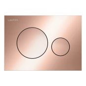 Laufen Ineo Moon Dual Flush Plate - Polished Rose Gold
