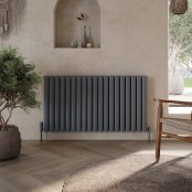 Scudo Apex 600 x 994mm Double Designer Radiator - Anthracite