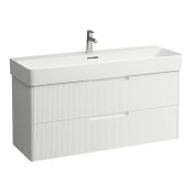 Laufen Juna 1200 x 400mm 2 Drawer Vanity Unit (for VAL Basin) - Matt White
