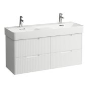 Laufen Juna 1200 x 400mm 4 Drawer Double Vanity Unit (for VAL Basin) - Matt White