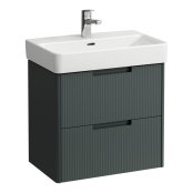 Laufen Juna 600 x 360mm 2 Drawer Vanity Unit (for Pro S Basin) - Traffic Grey