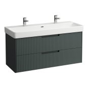 Laufen Juna 1200 x 450mm 2 Drawer Vanity Unit (for Pro S Basin) - Traffic Grey