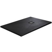 Just Trays Naturals 1800 x 900mm Stone Rectangular Shower Tray - Graphite Grey