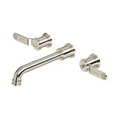 Perrin & Rowe Armstrong Armstrong Wall-Mounted Dual Lever Basin Mixer - Nickel