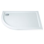 Scudo Eco-Stone 1000 x 800mm Left Hand Offset Quadrant Shower Tray