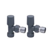 Scudo Angled Radiator Valves (Pair) - Anthracite