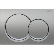 Geberit Alpha01 Round Dual Flush Plate - Matt Chrome
