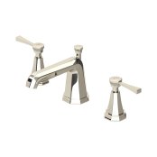 Perrin & Rowe Deco Three-Hole Basin Mixer with Lever Handles - Nickel