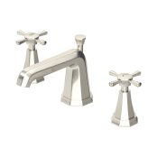 Perrin & Rowe Deco Three-Hole Basin Mixer with Crosstop Handles - Pewter