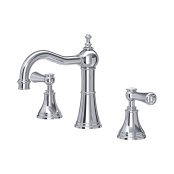 Perrin & Rowe Georgian Three-Hole Deck-Mounted Basin Mixer with Country Spout and Lever Handles - Chrome