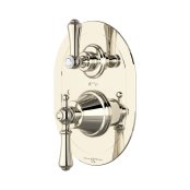 Perrin & Rowe Georgian Concealed Thermostatic Shower Mixer with Lever Handles - Nickel
