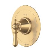 Perrin & Rowe Georgian Concealed Thermostatic Shower Mixer with Lever Handle - Satin Brass