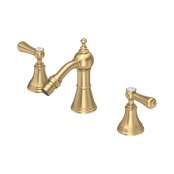 Perrin & Rowe Georgian Three-Hole Bidet Mixer with Lever Handles - Satin Brass