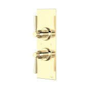 Perrin & Rowe Langbourn Concealed Thermostatic Shower Mixer With Shut-Off Valve - Gold