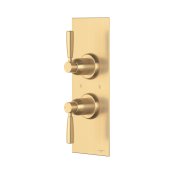 Perrin & Rowe Langbourn Concealed Thermostatic Shower Mixer With Diverter - Satin Brass