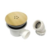 Scudo 90mm Fast Flow Shower Tray Waste - Brushed Brass