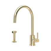 Perrin & Rowe Juliet Single Lever Sink Mixer with Rinse - Gold
