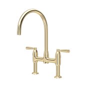 Perrin & Rowe Langbourn Bridge Sink Mixer - Gold