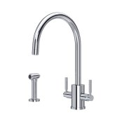 Perrin & Rowe Juliet Round Monobloc Sink Mixer with Rinse - Chrome