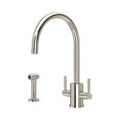 Perrin & Rowe Juliet Round Monobloc Sink Mixer with Rinse - Nickel