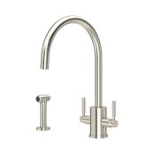 Perrin & Rowe Juliet Round Monobloc Sink Mixer with Rinse - Pewter
