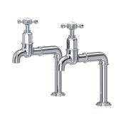Perrin & Rowe Ionian Crosstop Bibcock Taps - Chrome