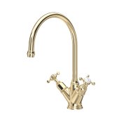 Perrin & Rowe Phoenician Monobloc Sink Mixer (Crosstop) - Gold