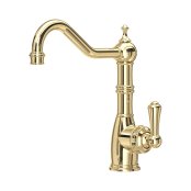 Perrin & Rowe Provence Monobloc Sink Mixer (Single Lever) - Polished Brass
