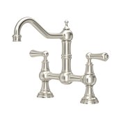 Perrin & Rowe Provence Bridge Sink Mixer - Pewter