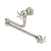 Perrin & Rowe Pot Filler with Crosstop Handles - Nickel