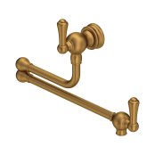 Perrin & Rowe Pot Filler with Lever Handles - Aged Brass
