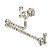 Perrin & Rowe Pot Filler with Lever Handles - Nickel