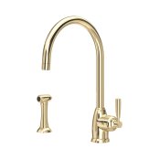 Perrin & Rowe Langbourn Monobloc Sink Mixer with Rinse - Gold