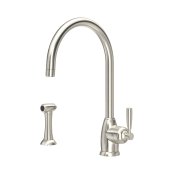 Perrin & Rowe Langbourn Monobloc Sink Mixer with Rinse - Pewter