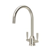 Perrin & Rowe Langbourn Monobloc Sink Mixer (Dual Lever) - Nickel