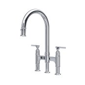 Perrin & Rowe Southbank Bridge Sink Mixer with Pull-Down Rinse - Chrome