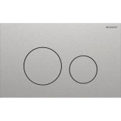 Geberit Sigma40 Round Dual Flush Plate - Brushed Stainless Steel