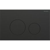 Geberit Sigma40 Round Dual Flush Plate - Brushed Black Chrome