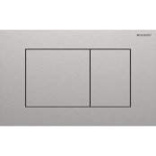 Geberit Sigma40 Square Dual Flush Plate - Brushed Stainless Steel