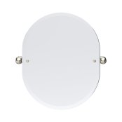 Perrin & Rowe Traditional 625 x 500mm Oval Mirror - Nickel