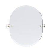 Perrin & Rowe Traditional 625 x 500mm Oval Mirror - Pewter