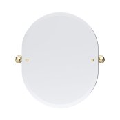 Perrin & Rowe Traditional 625 x 500mm Oval Mirror - Gold