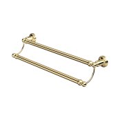 Perrin & Rowe Traditional 495mm Double Towel Rail - Polished Brass